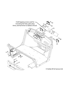 Battery And Dash Panel Accessories Diagram and Parts List for 46G 4X4-1H013H-1H294H-37BCD010 Cub Cadet Lawn Tractor Accessories